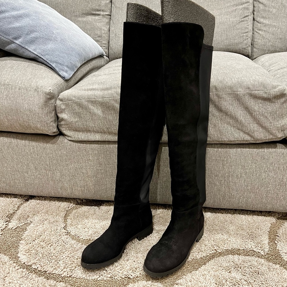 Urban Outfitters Black Over The Knee Boots